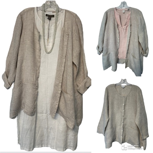 J. Jill 100% linen shirt jacket - Picture 1 of 7